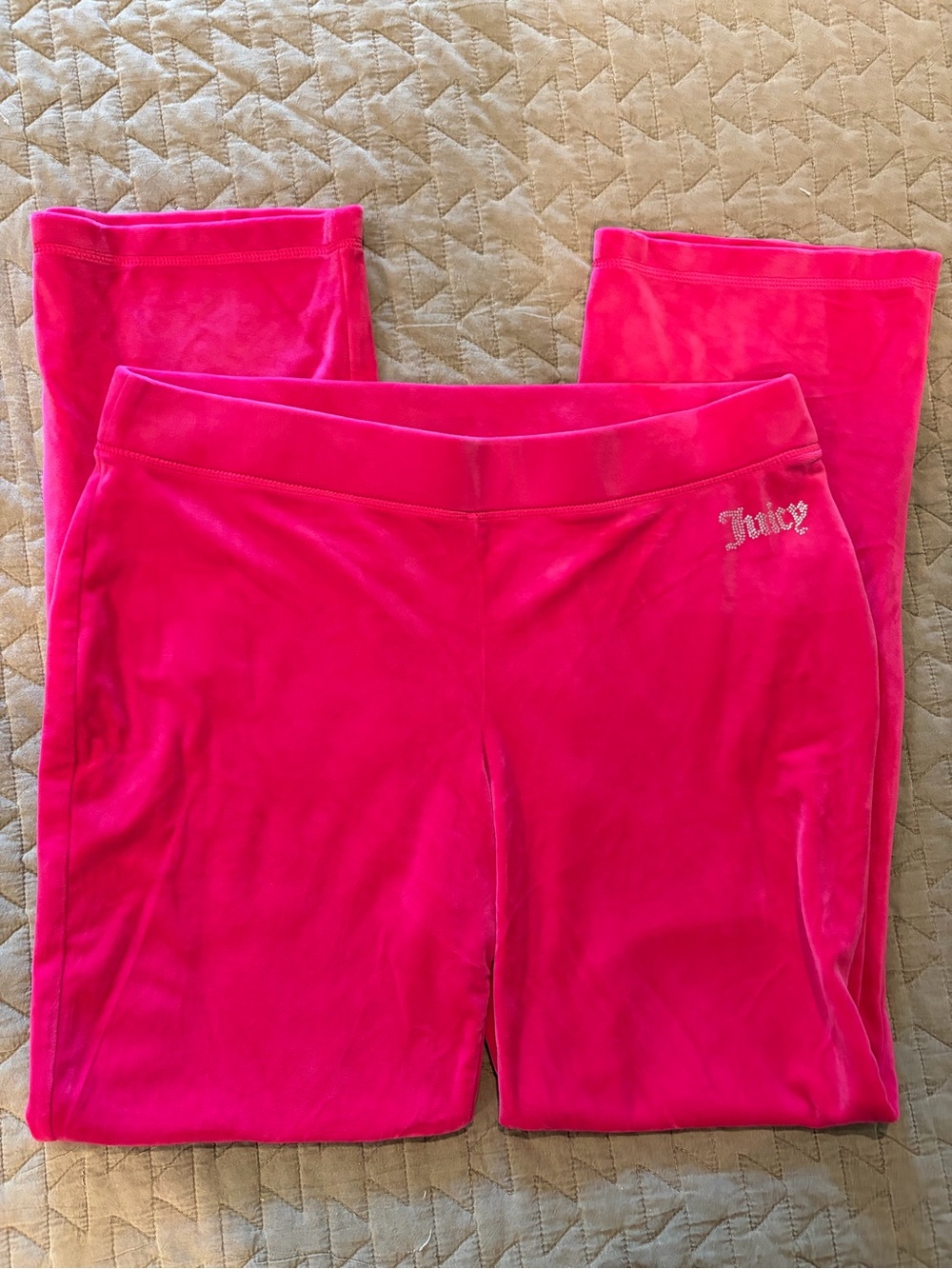 Juicy Couture Bright Pink Velour Joggers Pants L